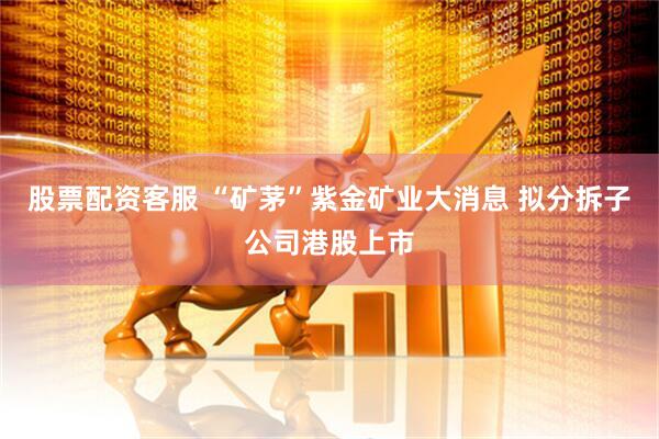 股票配资客服 “矿茅”紫金矿业大消息 拟分拆子公司港股上市